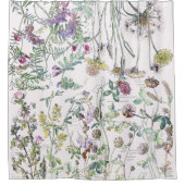 Botanische  wildbloem-douchergordijn douchegordijn (Voorkant)