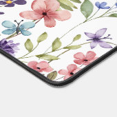 Botanische Wildbloem Naam Monogram Wit Bureaumat (Hoek)