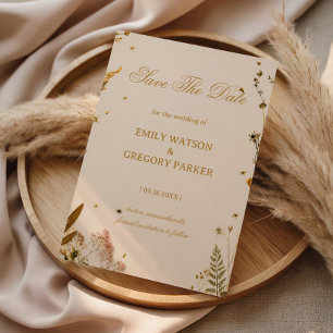 Botanische Wilde Bloem Elegant Save The Date