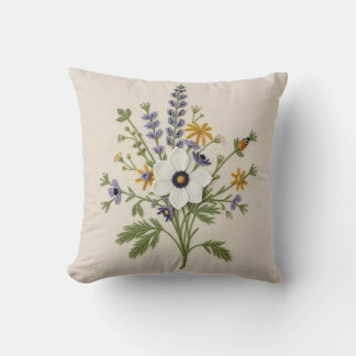 Botanische Wilde Bloem Naaldkant Kussen