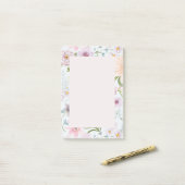 Botanische Wilde Bloem Post-it® Notes (Op bureau)