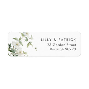 Botanische Wilde Bloem Retouradres Huwelijk Etiket