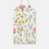 Botanische wilde bloemen Baby shower Cadeaulabel (Achterkant)