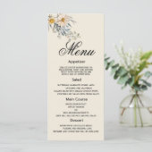 Botanische wilde bloemen tuin bloemenbruiloft Menu (Staand voorkant)