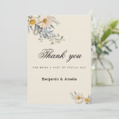 Botanische wilde bloemen tuin bloemendank u kaart (Staand voorkant)