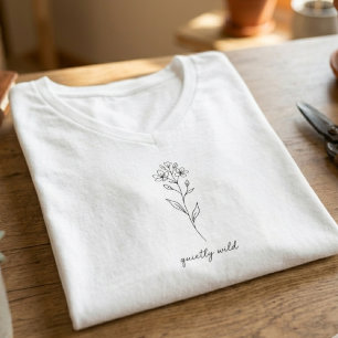 Botanische wilde bloemenschets cadeau voor natuur t-shirt