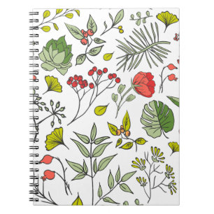 Botanische wilde bloementtuin notitieboek