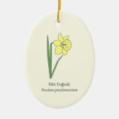 Botanische wilde Daffodil pastelbloem Keramisch Ornament (Voorkant)