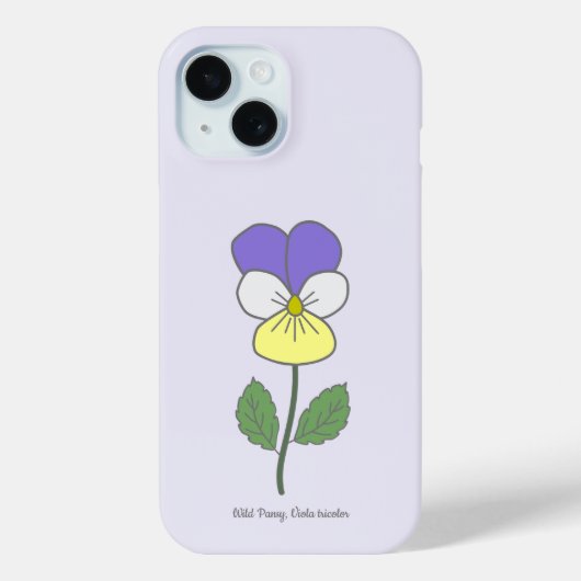 Botanische Wilde Pansy pastelbloem Case-Mate iPhone Case (Achterkant)