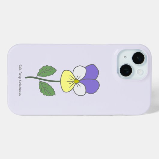 Botanische Wilde Pansy pastelbloem Case-Mate iPhone Case (Achterkant (horizontaal))
