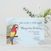 Botanische Wilde Verjaardag Vogel QR Code Sociale Kaart (Staand voorkant)