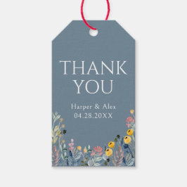 Botanische Wildflower dank u Cadeaulabel