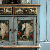 botanische William Morris Style Eenhoorn Tissuepapier