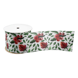 Botanische winterfoliage Holly Berries Lint