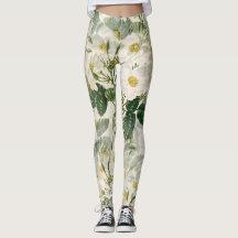 Botanische witte bloemen en groen blad patroon