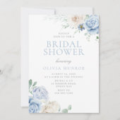 Botanische witte en blauwe bloemen Vrijgezellenfee Kaart (Voorkant)