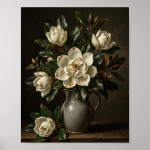 Botanische Witte Magnolia Dogwood Bloesem I Poster