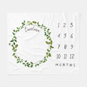 Botanische Wreate Baby Milestone Fleece Blanket