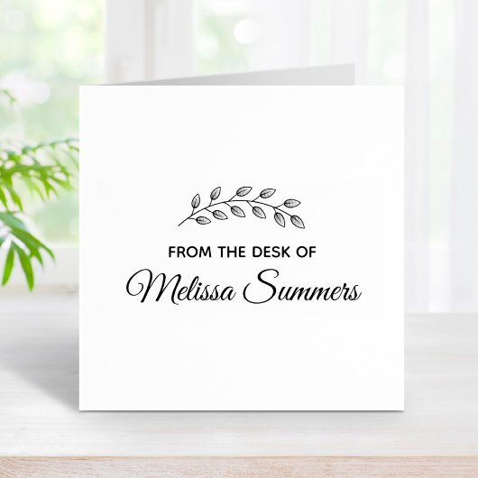 Botanische Wreath Leaves Branch van het bureau van Rubberstempel