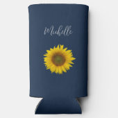 Botanische Zonnebloem Elegant Marine Blauw (Achterkant)