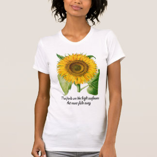 Botanische zonnebloem-vriendelijke Shirt bovenaan
