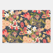 Botanische zwarte papierlade met vulling van 3 vel (Voorkant 2)