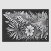 Botanische zwarte witte lijntekening tissuepapier (Voorkant)