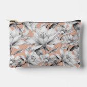 Botanische zwarte witte roos gouden glitter bloeme etui (Voorkant)