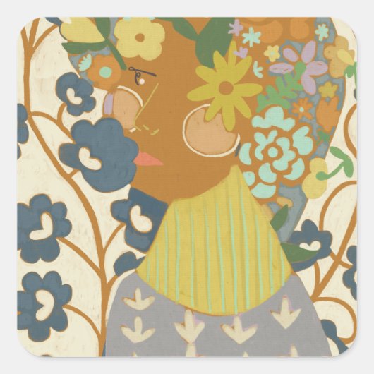 Botany Beauty Vierkante Sticker (Voorkant)