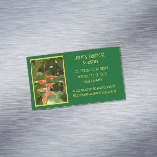 Botany Green Plant Nursery Tropische Planten Magnetisch Visitekaartje
