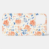 Botany linocut barok: bloemennaadloze achtergrond Case-Mate iPhone case (Achterkant (horizontaal))