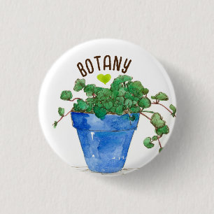 Botany Love Gotu Kola Herb Potted Plant Blue Ronde Button 3,2 Cm