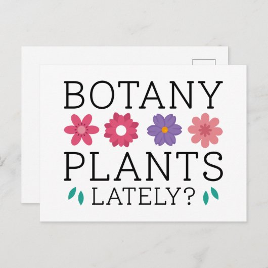 Botany Plants Lately Briefkaart (Voorkant / Achterkant)