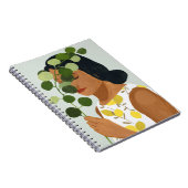 Botany Portret - Vrouw met Greenery Notitieboek (Rechterzijde)
