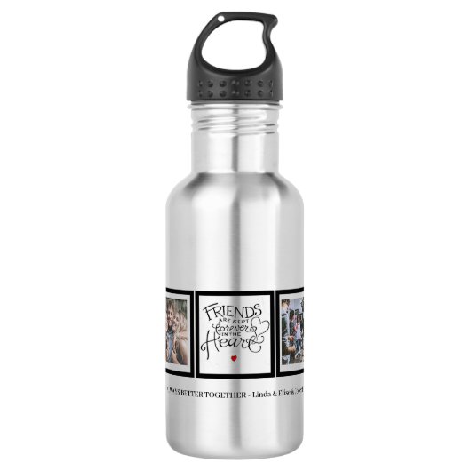 Botella De Agua Fantastic Photo Collage Best Frien Waterfles (Voorkant)