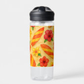 Botella de agua tablas de surf con flores waterfles (Voorkant)