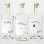 Botella de leche desnatada 1L. Likeurfles Etiket (Flessen)