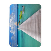 Boten aan een steiger in de Pacific rechthoek magn Magneet (Verticaal)