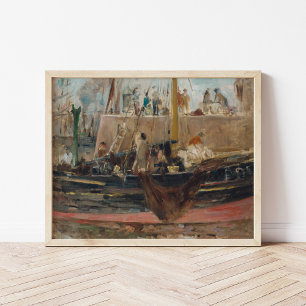 Boten bij Quay   Berthe Morisot Poster