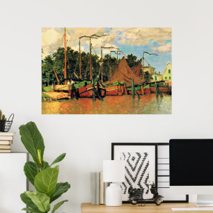 Boten bij Zaandam van Claude Monet, Poster
