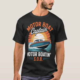 Boten Boot Kapitein Motor T-shirt
