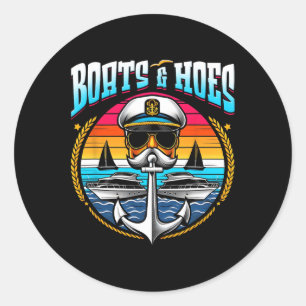 Boten En Hoeren Bootliefhebber Zeilen Anker Toeren Ronde Sticker