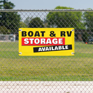 Boten- en RV-opslag Beschikbare perceelruimte buit Spandoek