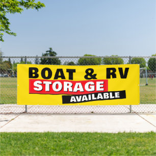 Boten- en RV-opslag Beschikbare perceelruimte buit Spandoek