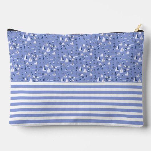 Boten en strepen nautisch monogram etui (Achterkant)