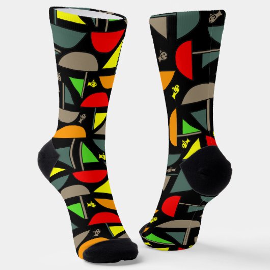 Boten en Vissen Sokken (Gebogen)