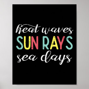 Boten Hittegolven Zonnestralen Zee Dagen Strand Vr Poster
