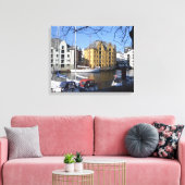 Boten in Alesund Noorwegen Canvas Afdruk (Insitu (Woonkamer))