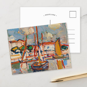 Boten in de haven Samuel John Peploe Briefkaart