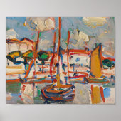 Boten in de haven | Samuel John Peploe Poster (Voorkant)